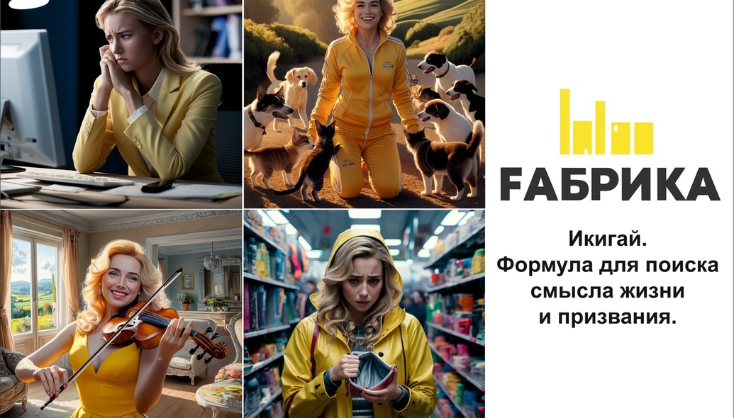 Слово «икигай» пришло в Россию из Японии, дословно его можно перевести как «причина жить». Для японцев икигай — это философия жизни. Для нас – это формула для поиска смысла жизни и призвания. Итак, чтобы найти свой икигай, нужно ответить на 4 вопроса: Что мне нравится? Чем я могу быть полезен обществу? Что принесет мне деньги? Что у меня получается? Хитрость в том, что нужно найти общий ответ для всех вопросов. То есть найти в жизни то, что вам нравится, получается (уже умеете или можете научиться), приносит доход вам и пользу окружающим. Кажется, что это известная формула «хочу, могу и надо», но японцы пошли дальше и рассказали, что будет при совпадении части пунктов: Нравится + получается + приносит деньги = удовлетворенность собой и жизнью, но иногда хочется большей реализованности, осмысленности жизни и ее наполненности. Получается + приносит деньги + полезно для общества = комфортная жизнь, но иногда на человека нападает тоска. «Вроде бы, все хорошо, но чего-то не хватает». Нравится + получается + полезно для общества = гордость за себя, ощущение наполненности жизнью, но мучают финансовые проблемы. Поэтому важно, чтобы совпали все 4 элемента: нравится, получается, полезно для общества, оплачивается. На первый взгляд это просто, однако на самом деле сложнее. Поэтому в жизни встречается так много успешных, но несчастных специалистов. Хорошая новость в том, что каждый человек может найти свой икигай.